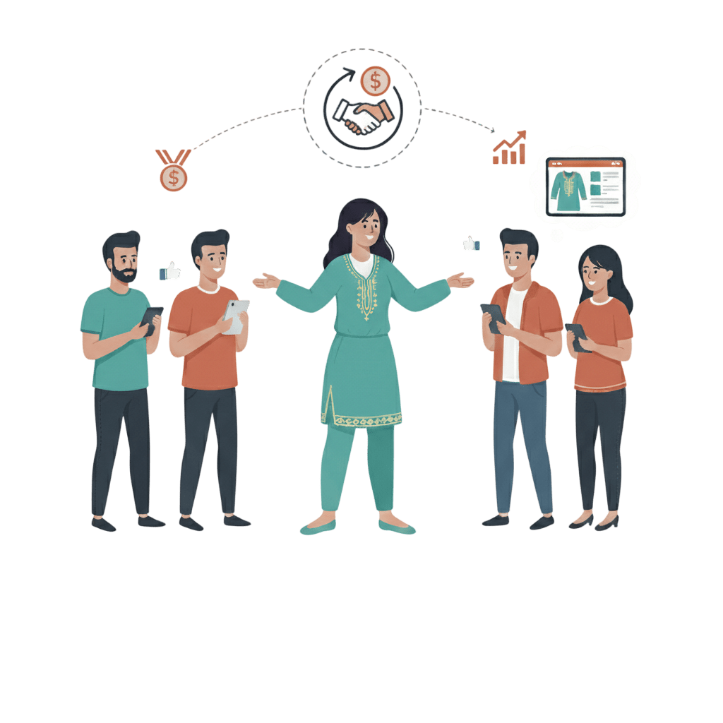 Illustration du transfert de commission de Brbr.tn à l'affilié.