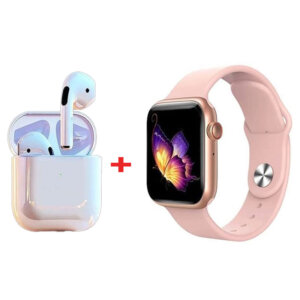 Coffret W26 PRO MAX Montre Connectée + Airpods - Rose