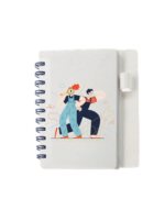 BLOC NOTE PVC - Fond blanc